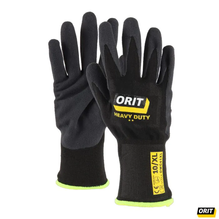 Werkhandschoen Heavy Duty (gerecycled) - zwart