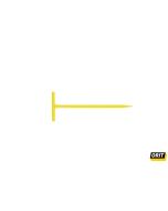 Draadpen met T-greep 400 mm RAL 1021