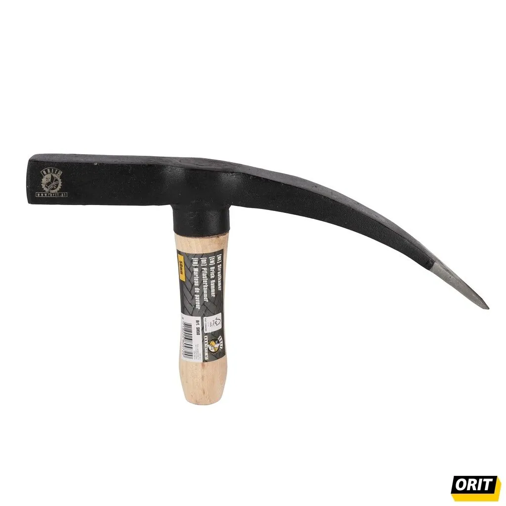 Orit straathamer 5 cm met houten steel voor straatwerk